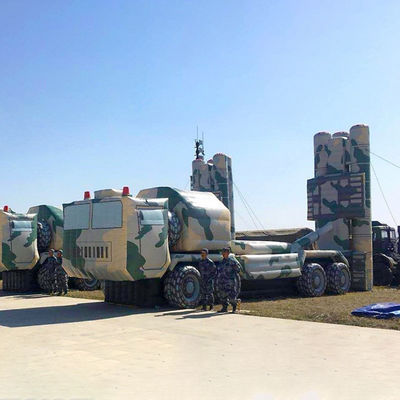 Alvo inflável falso Simulação personalizada Radar Lançamento de mísseis Veículo militar Alvo Exercício de treino do Exército Modelo de gás