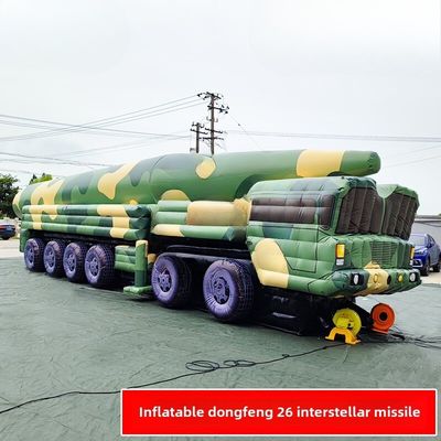 Dongfeng 26 Veículo de mísseis inflável Jungle Big Flower 1/1 Produto personalizado Tecido Oxford